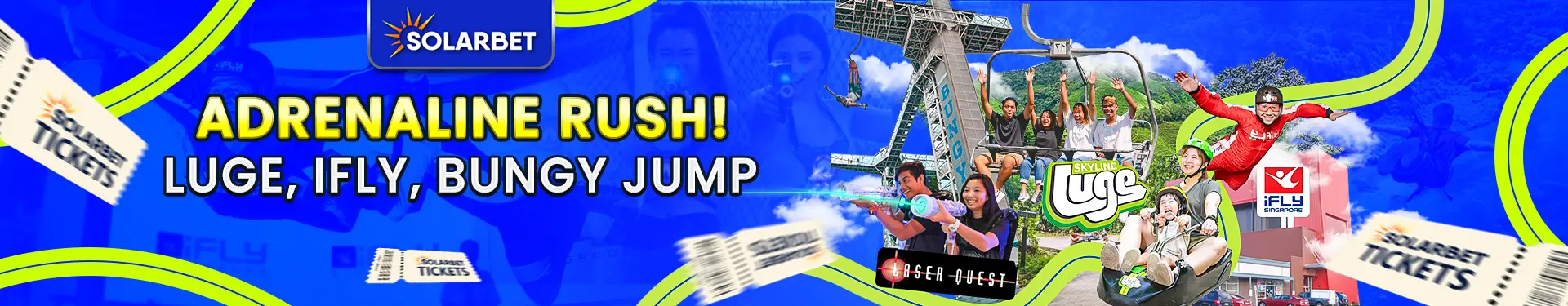solarbet promo Adrenaline Rush luge ifly bungyjump