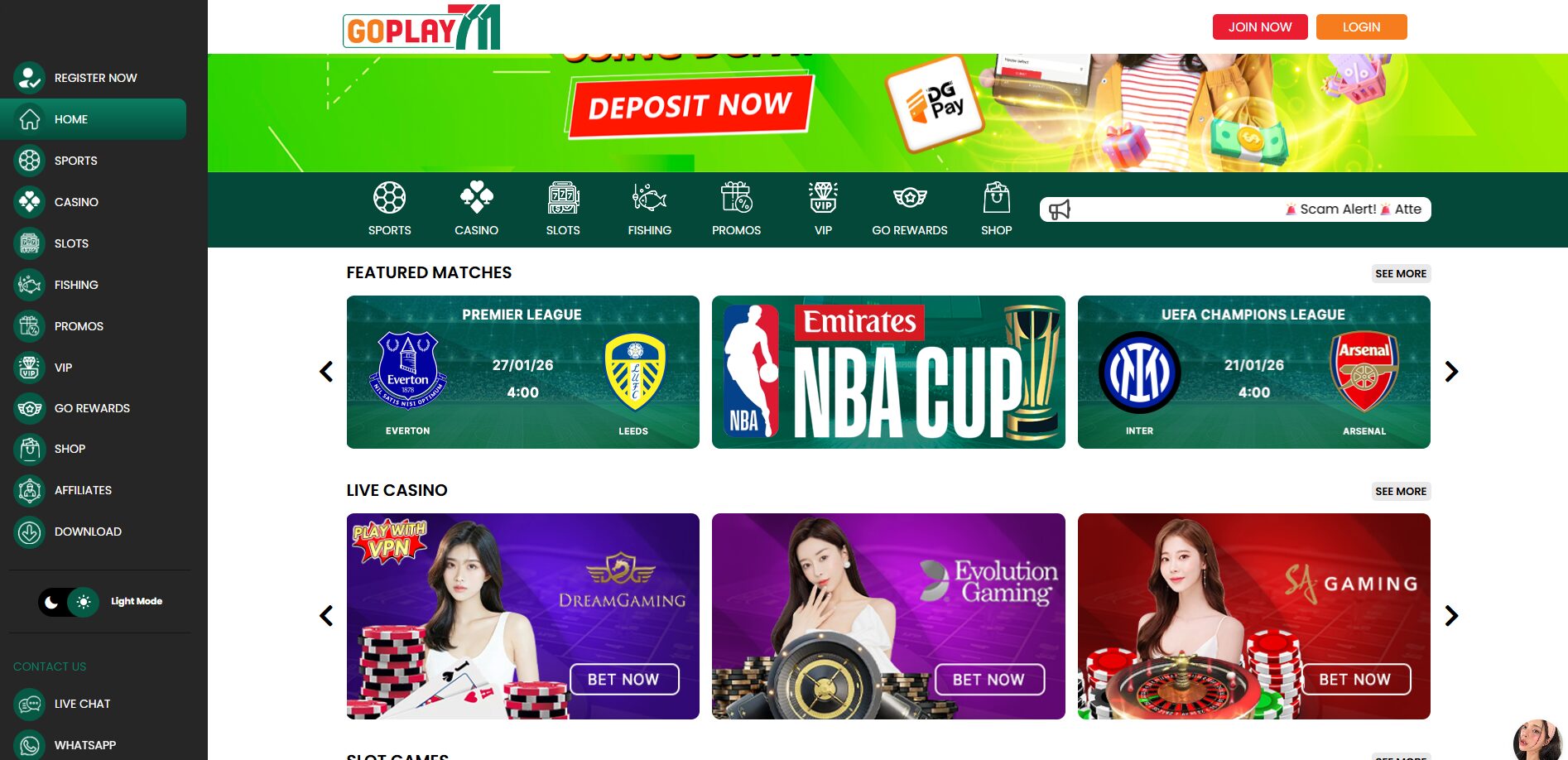goplay711 home page