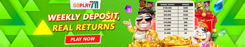 Goplay711 April Promo Weekly Deposit