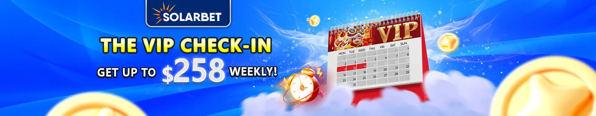 solarbet banner VIP Check In