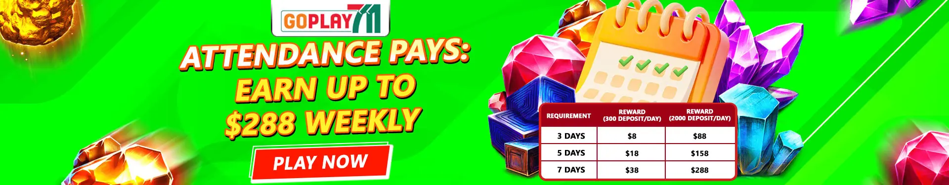 Goplay711 Promo Banner Attendance Pays