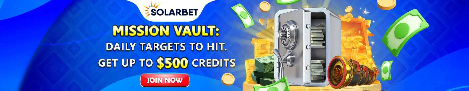 Solarbet Promo Banner Mission Vault